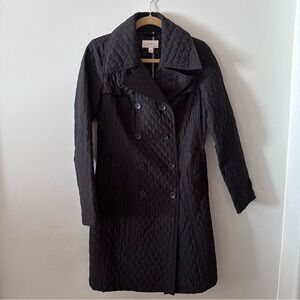 Black Quilted trenchCoat